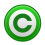 Icono Copyright en Verde Oscuro