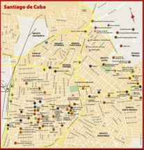 Tablero mapa de Santiago.