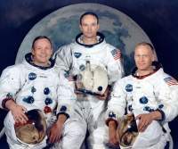 Niel Armstrong, Edwin Buzz Aldrin, Michael Collins (piloto nave).